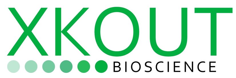 Xkout Bioscience Logo. Home Button.